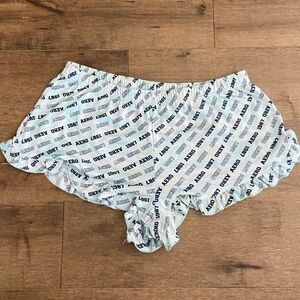 Aeropostale Blue and White Graphic Tee